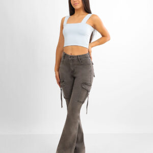 Flare Cargo Gris Ceniza
