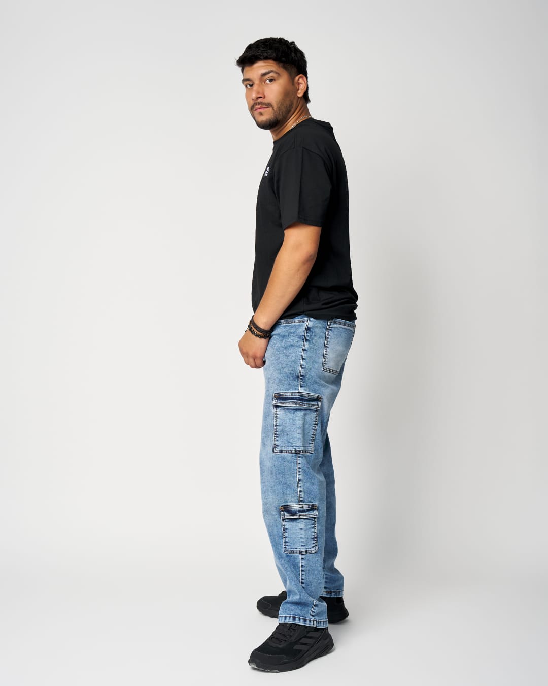 Cargo Jeans Men Multipocket – Blue Snow - Imagen 2